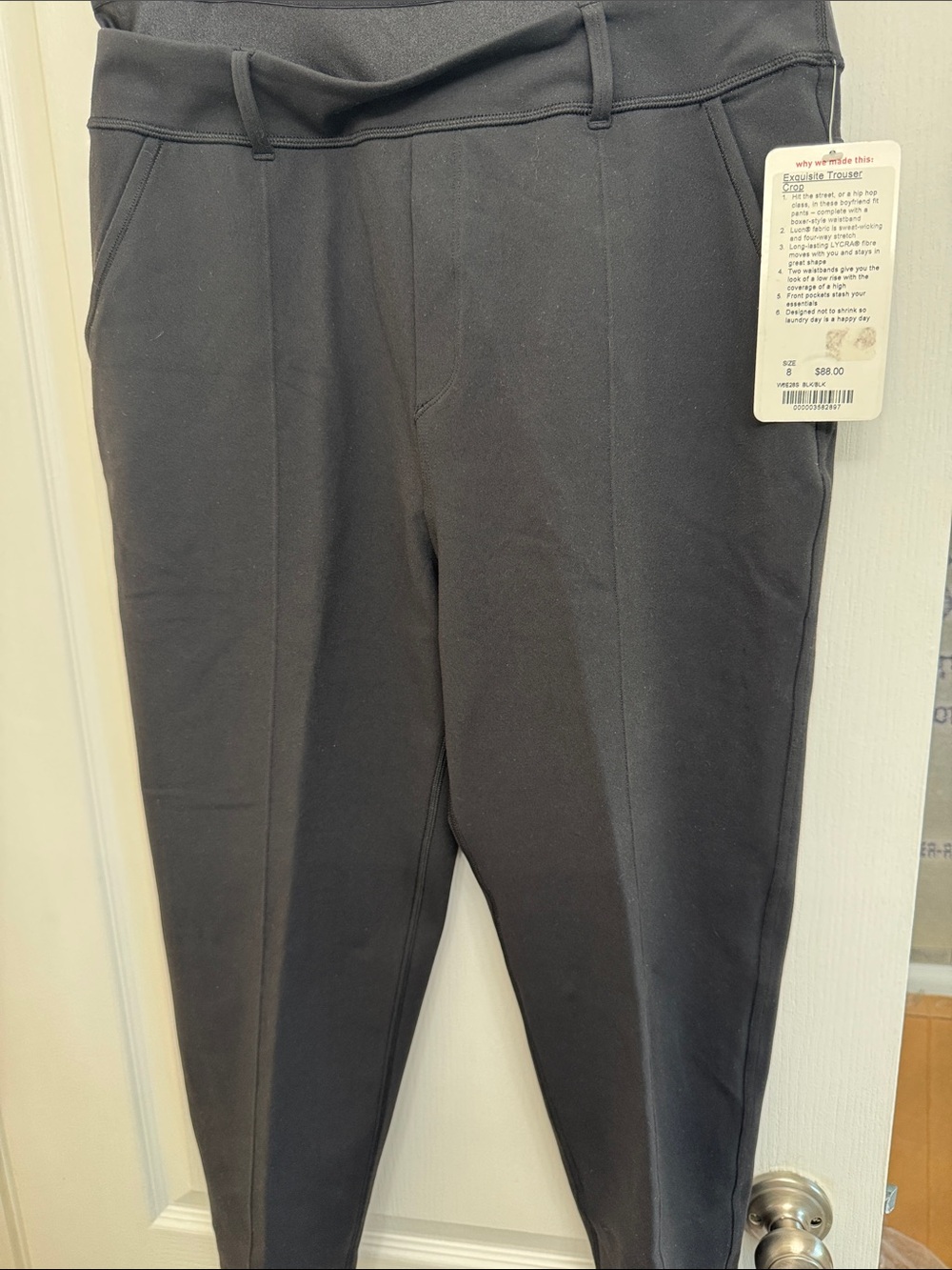 Lululemon Exquisite Trouser Crops Black Size 8 NWTS